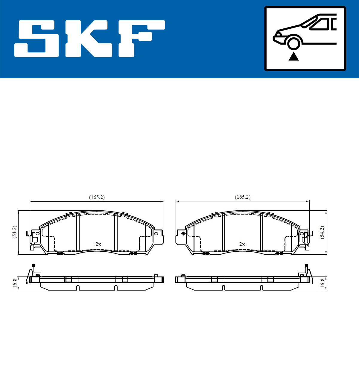 SKF VKBP 80339 Bremsbelagsatz, Scheibenbremse